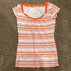 Orange & White Striped Shirt